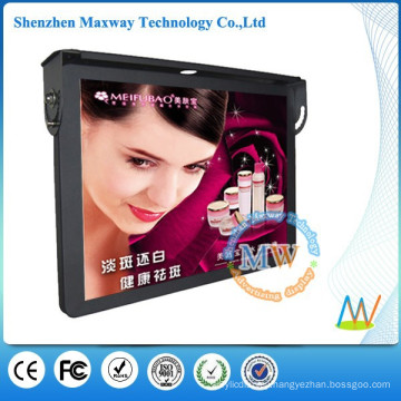 19 inch top mounting HD LCD advertising player bus